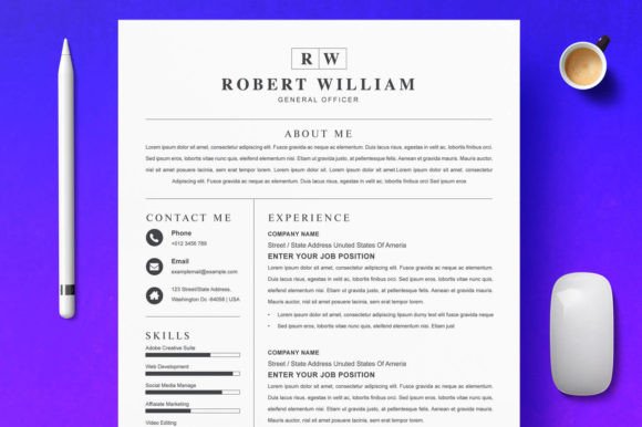 Download Clean &amp; Simple Resume Template Word - Premium Resources